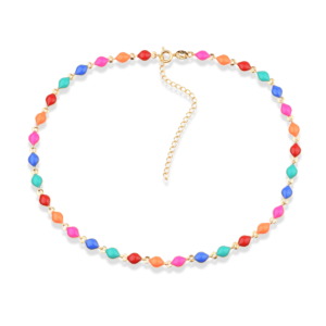 Chocker Dourada Colorida com Extensor